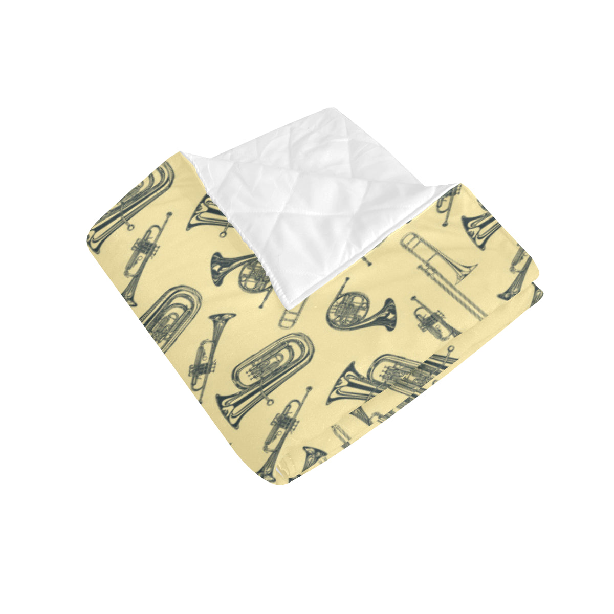 Tuba Pattern Print Design 01 Premium Quilt