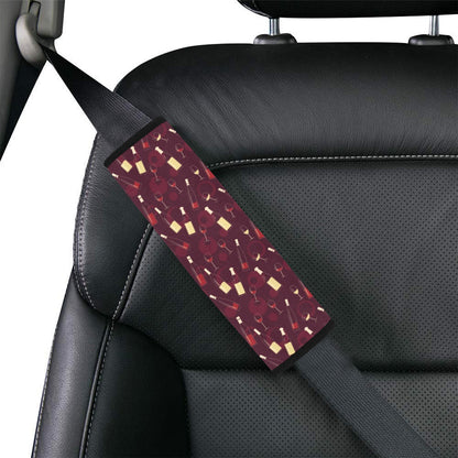 Wine Themed Print Design LKS302 Car Seat Belt Cover