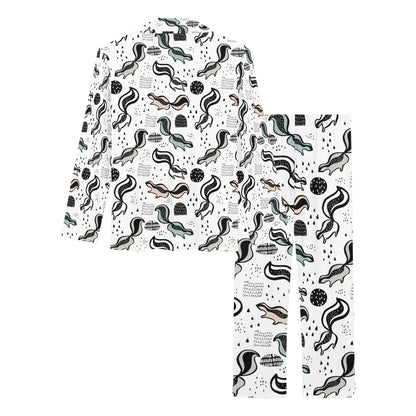 Skunk Print Design LKS303 Women's Long Pajama Set