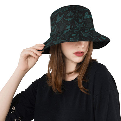 Manta Ray Print Design LKS402 Unisex Bucket Hat