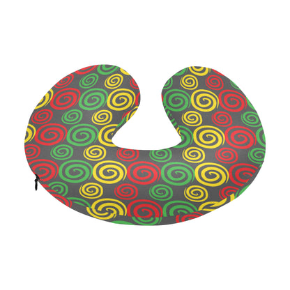 Rastafarian Pattern Print Design A05 U-Shaped Travel Neck Pillow
