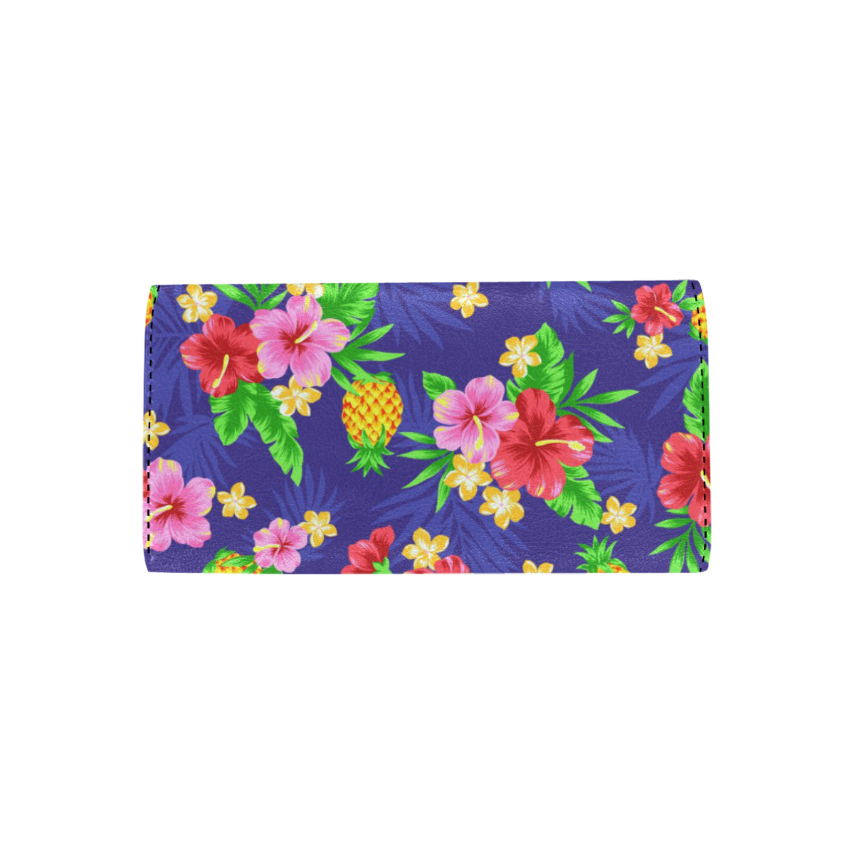 Hawaiian Themed Pattern Print Design H05 Women's Trifold Wallet