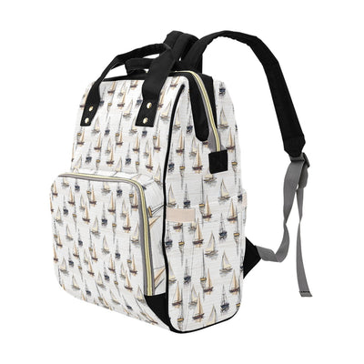 Sailboat Paint Pattern Print Design LKS307 Diaper Bag Backpack