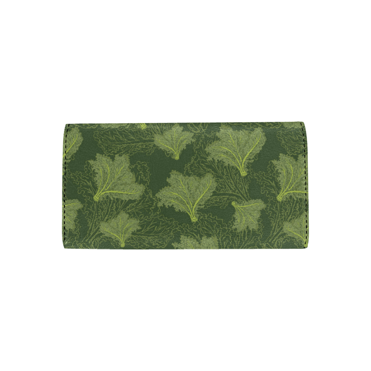 Kale Pattern Print Design 01 Women's Trifold Wallet