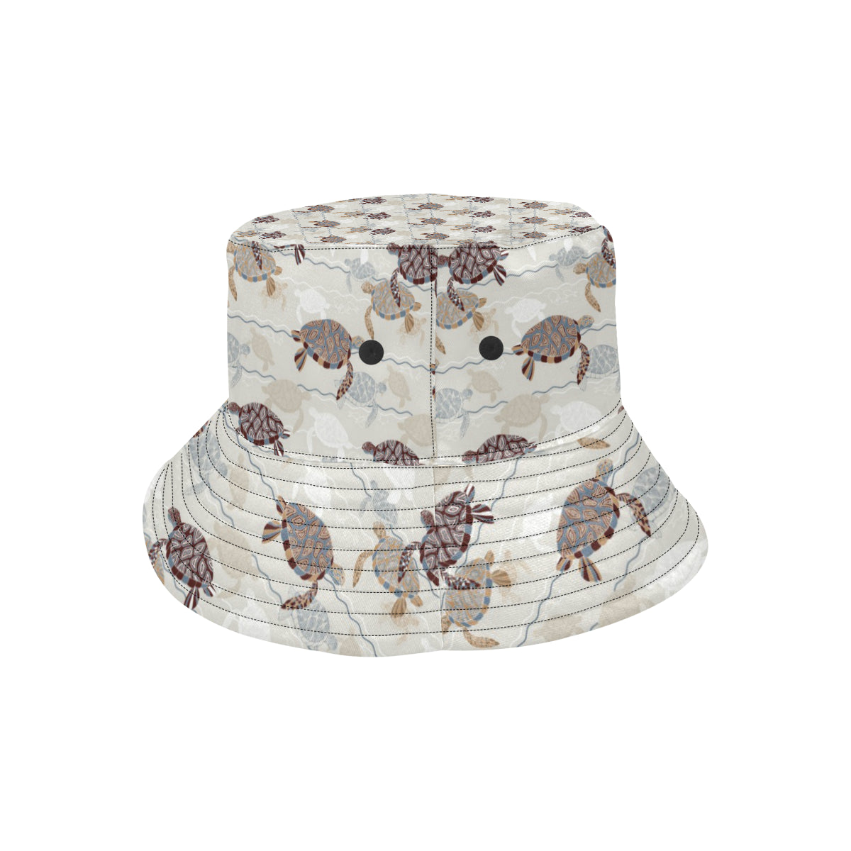Sea Turtle Pattern Print Design T07 Unisex Bucket Hat