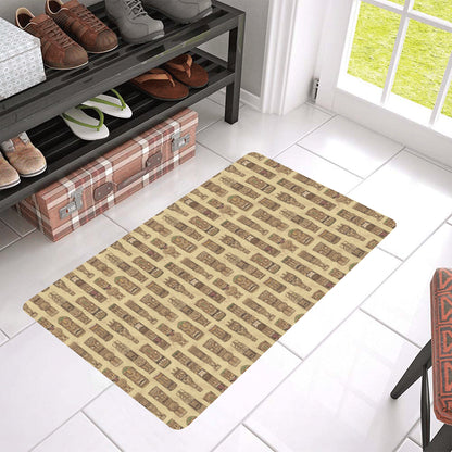 Totem Tiki Style Themed Design Rubber Doormat