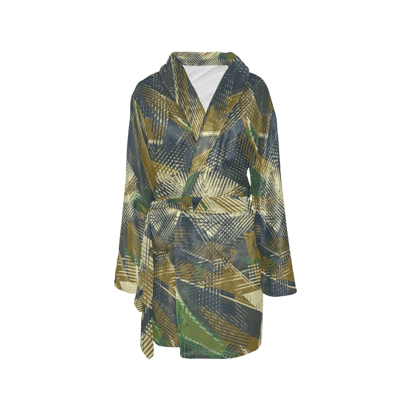 Military Camouflage Pattern Print Design 01 Women's Fleece Robe