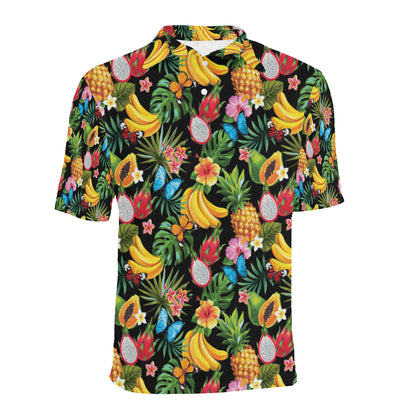 Tropical Fruits Pattern Print Design TF04 Men Polo Shirt