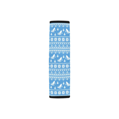 Ski Knit Pattern Print Design LKS302 Car Seat Belt Cover