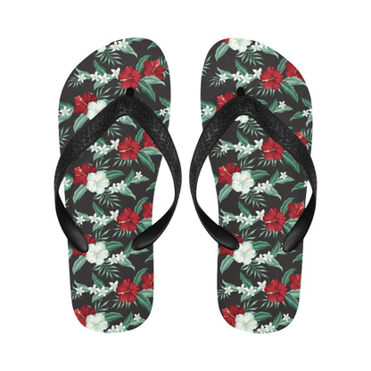 Tropical Flower Print Design LKS303 Flip Flops