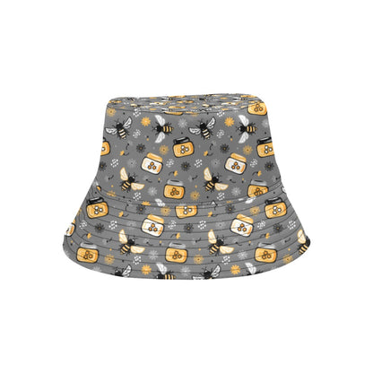 Honey Bee Print Design LKS301 Unisex Bucket Hat
