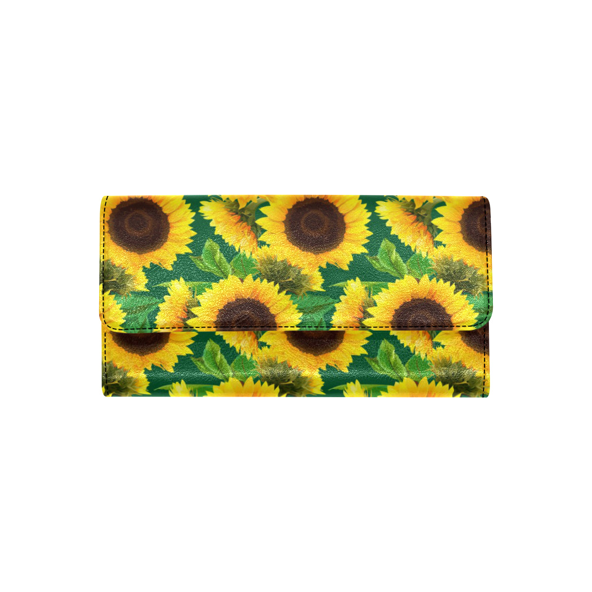 Sunflower Pattern Print Design SF02 Women's Trifold Wallet
