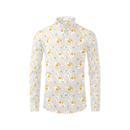 Russell Terriers Print Design LKS306 Men's Long Sleeve Dress Shirt