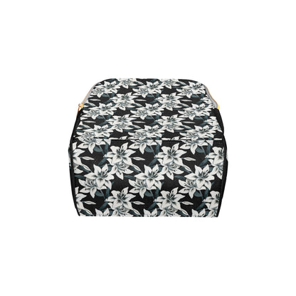 Lily Pattern Print Design 03 Diaper Bag Backpack