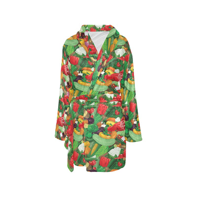 Salad Mix Vegetableprint Design LKS301 Women's Fleece Robe