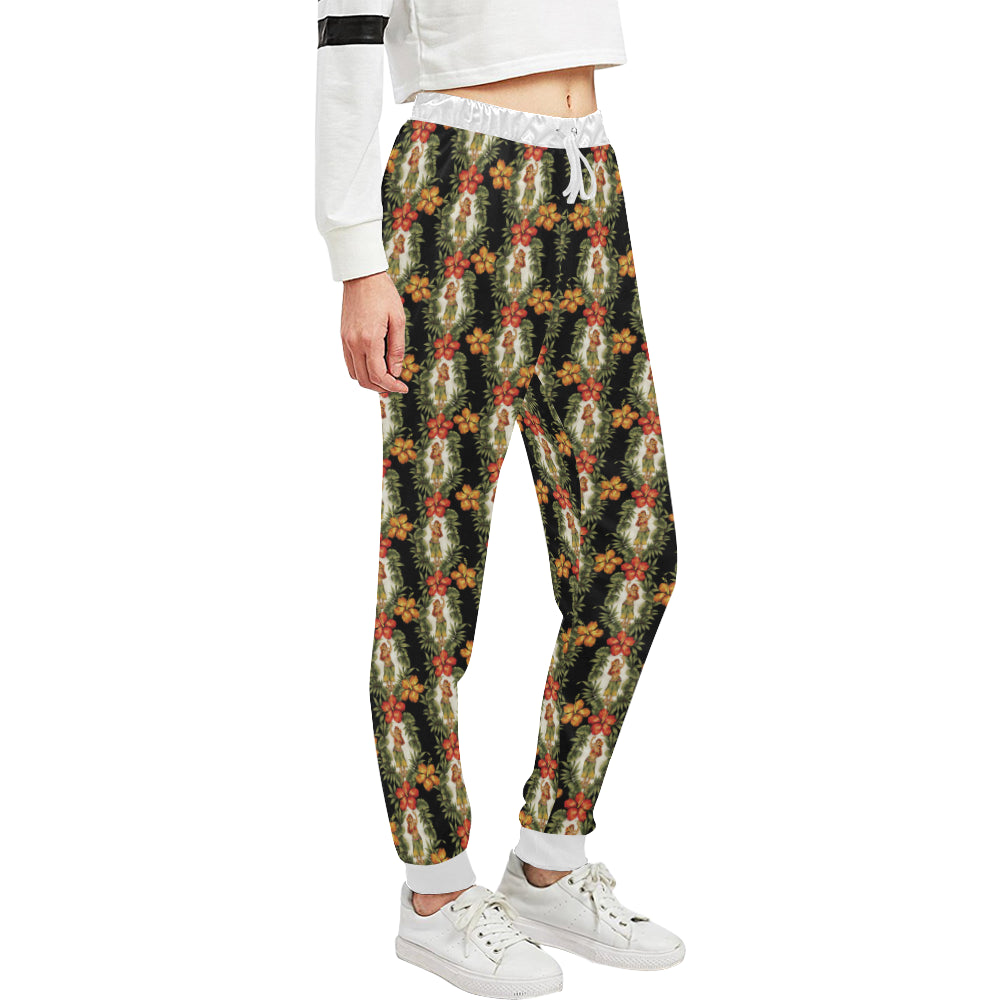 Hawaiian Flower Hula Hibiscus Print Unisex Sweatpants
