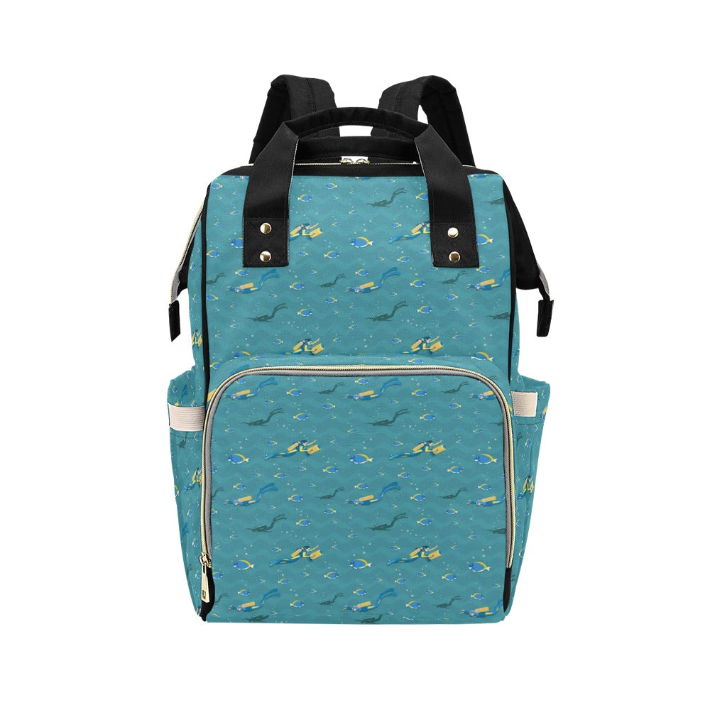 Scuba Driving Pattern Print Design LKS306 Diaper Bag Backpack