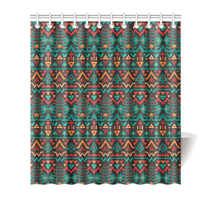 Aztec Pattern Print Design 04 Shower Curtain