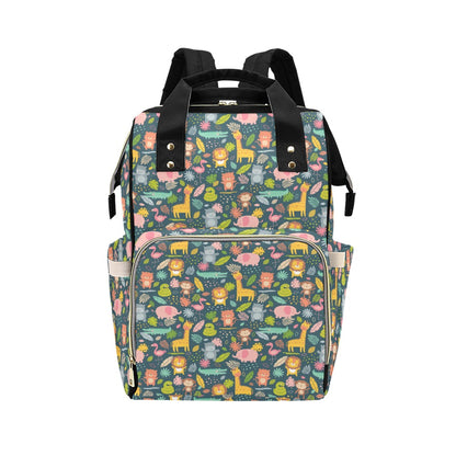 Safari Animal Cartoon Print Design LKS305 Diaper Bag Backpack