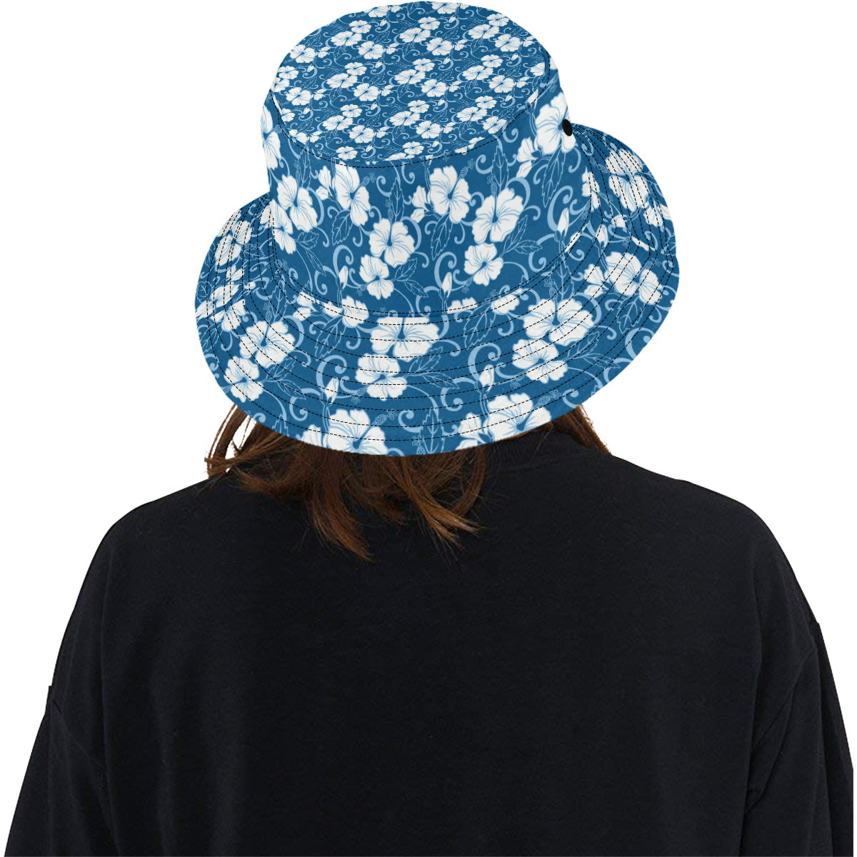 Hibiscus Pattern Print Design HB03 Unisex Bucket Hat