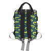 Alligator Pattern Print Design 03 Diaper Bag Backpack