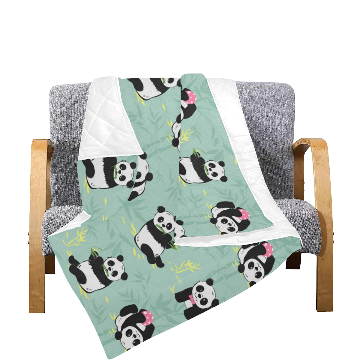 Panda Pattern Print Design A05 Premium Quilt
