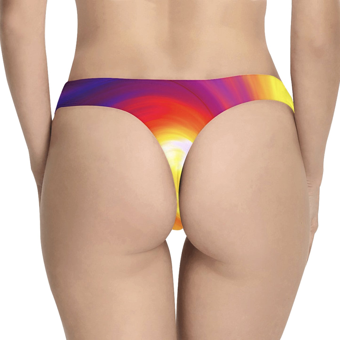 Vortex Twist Swirl Flame Themed Women's Thongs