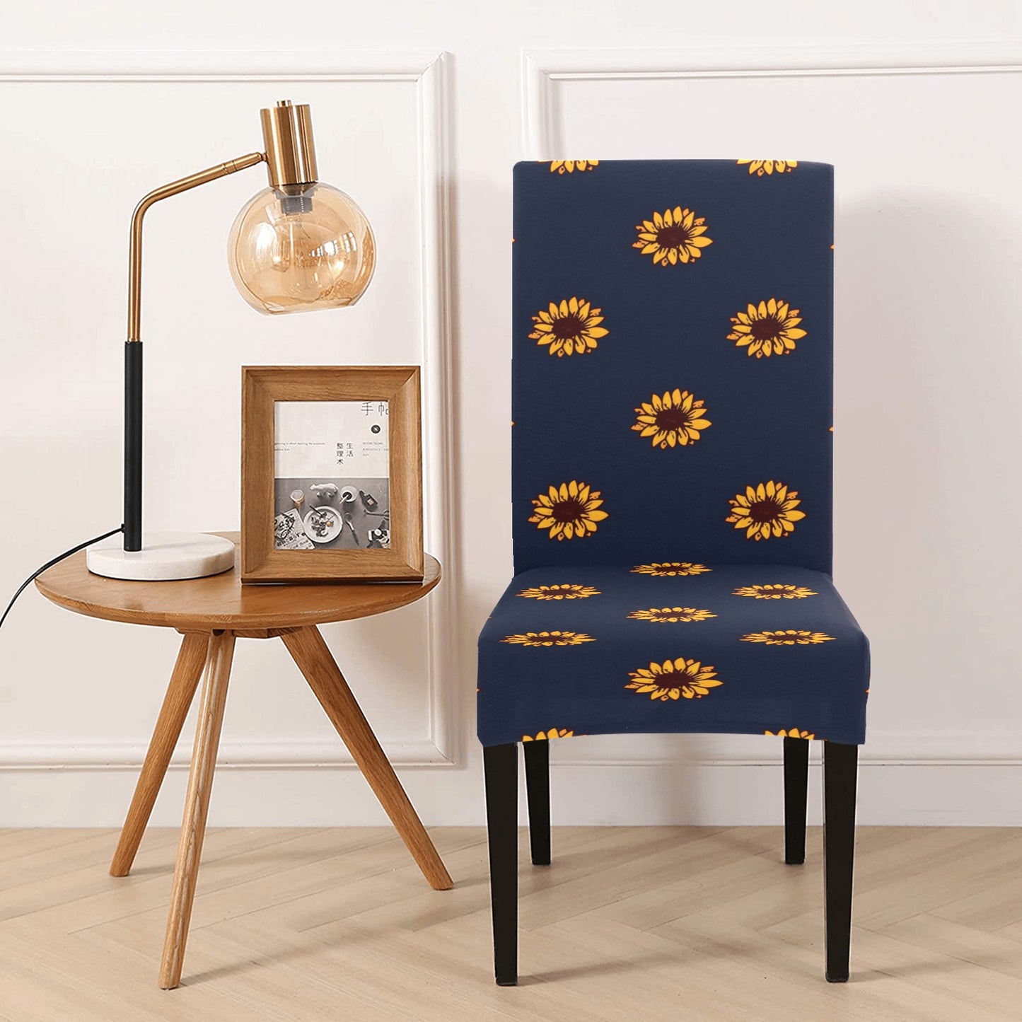 Sunflower Print Design LKS304 Dining Chair Slipcover