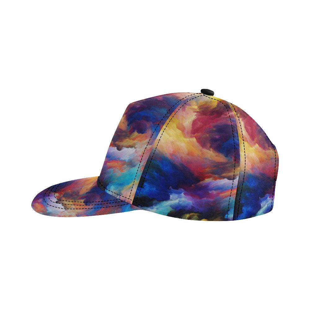 Vortex Twist Swirl Water Color Design Snapback Cap