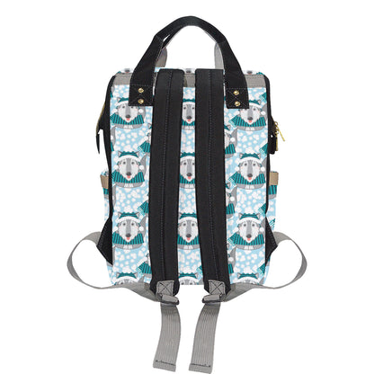 Alaskan Malamute Pattern Print Design 01 Diaper Bag Backpack