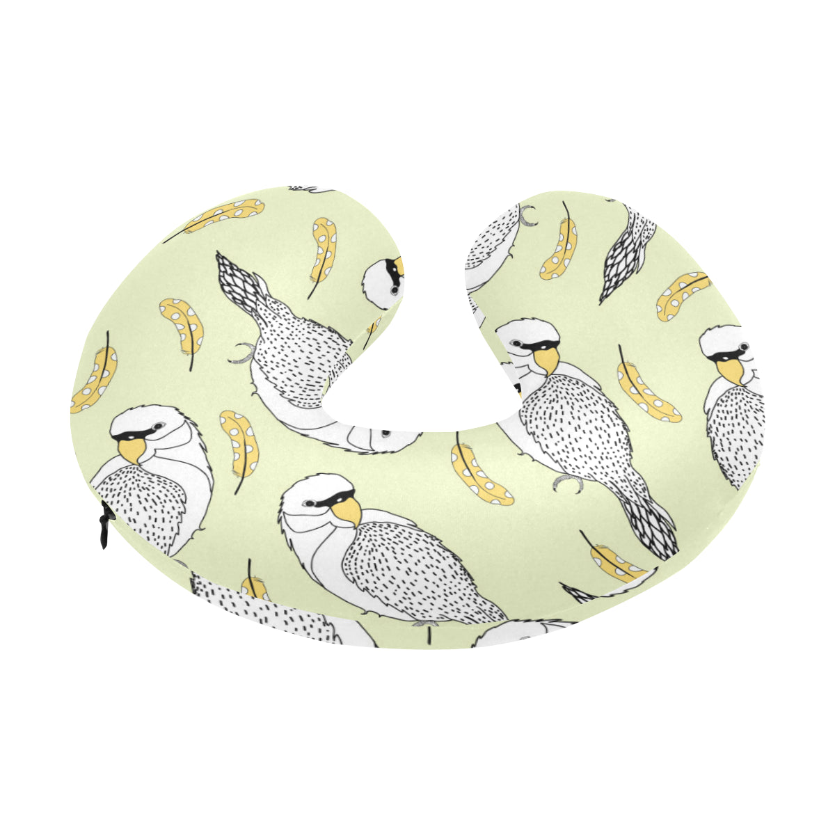 Parakeet Pattern Print Design A03 U-Shaped Travel Neck Pillow