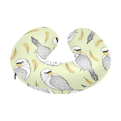 Parakeet Pattern Print Design A03 U-Shaped Travel Neck Pillow