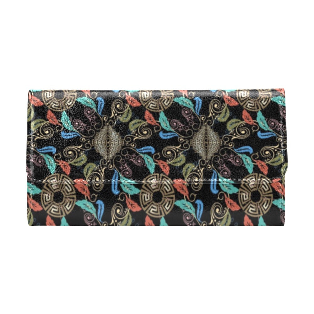Ancient Greek Print Design LKS308 Women's Trifold Wallet