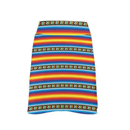 Mexican Blanket ZigZag Print Pattern 17" Golf & Pickleball Skort with Pockets