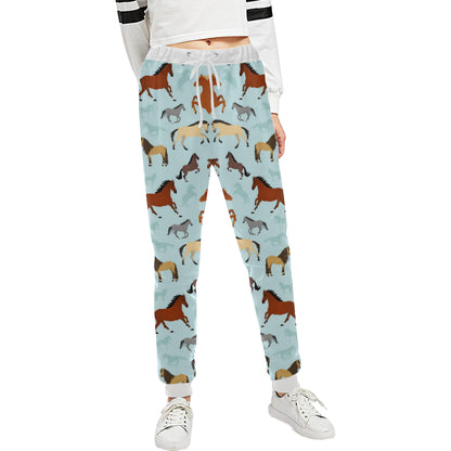 Horse Cute Themed Pattern Print Unisex Sweatpants