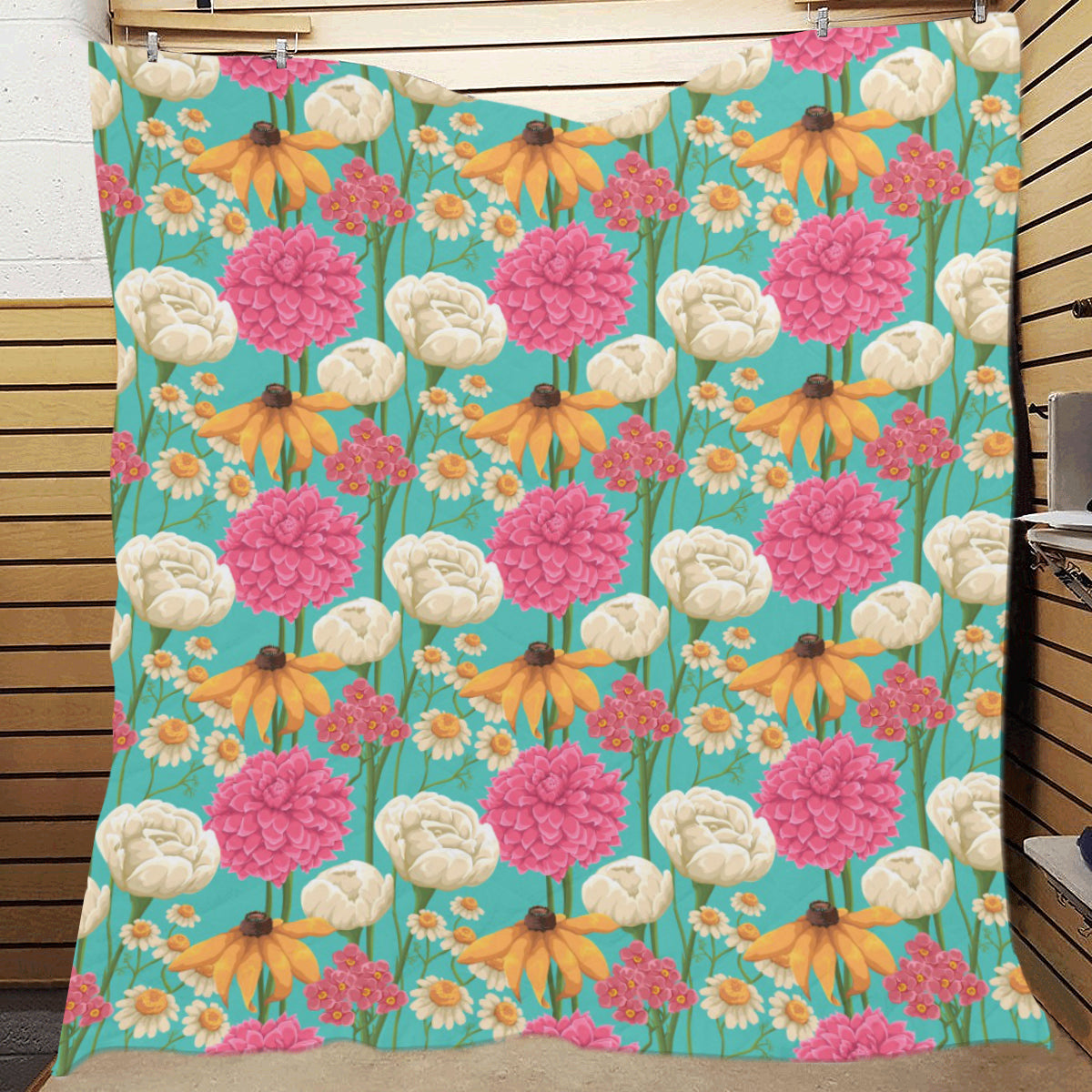 Summer Floral Pattern Print Design SF07 Premium Quilt