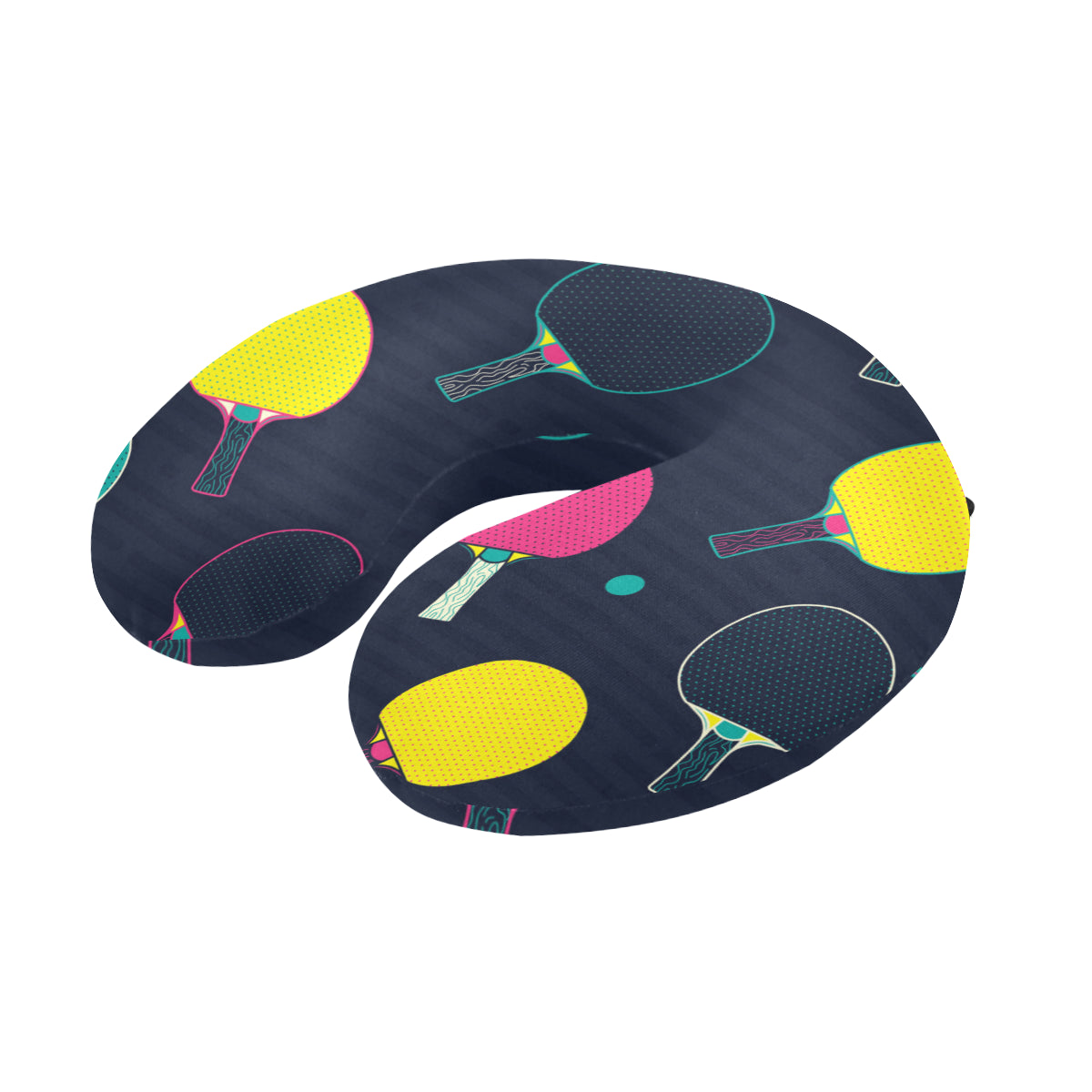 Ping Pong Pattern Print Design A04 U-Shaped Travel Neck Pillow