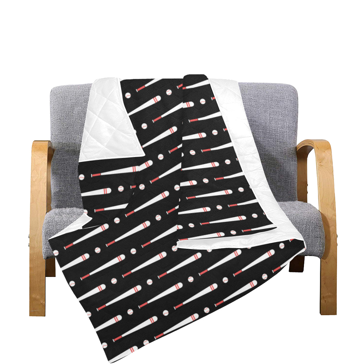 Baseball Pattern Print Design 03 Premium Quilt