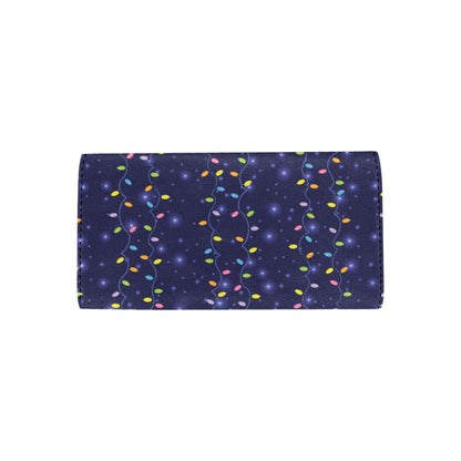 Christmas Light Pattern Print Design 03 Women's Trifold Wallet