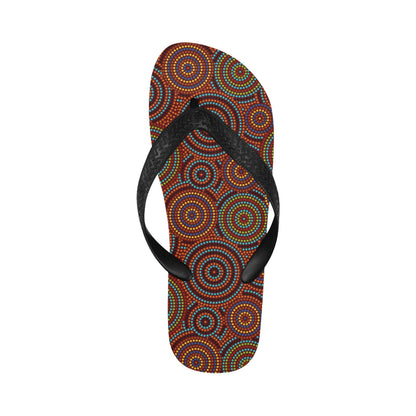 Aboriginal Print Design LKS403 Flip Flops