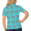 Donkey Pattern Print Design 01 Women's Polo Shirt