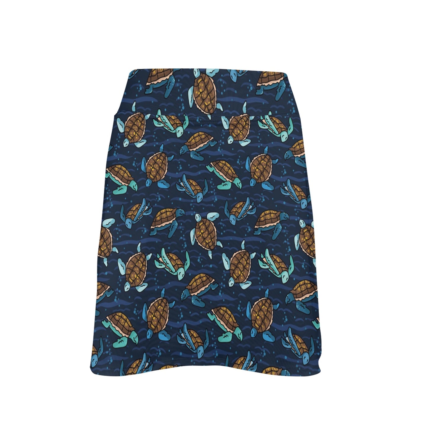 Sea Turtle Print Design LKS3011 17" Golf & Pickleball Skort with Pockets