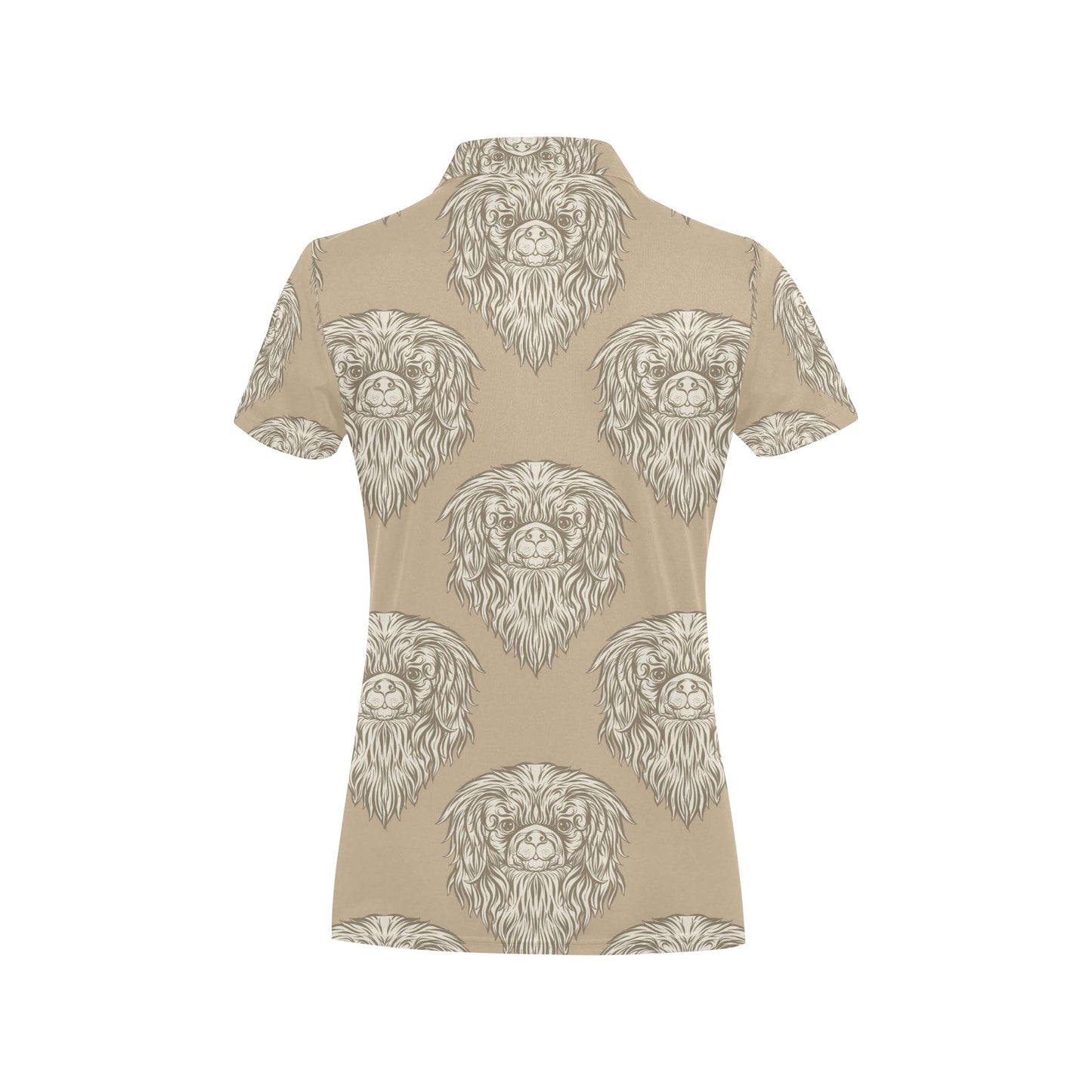 Pekingese Pattern Print Design A01 Women's Polo Shirt