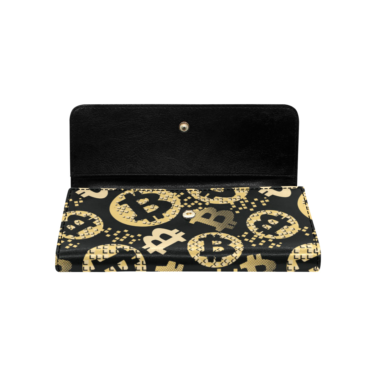 Bitcoin Pattern Print Design DO06 Women's Trifold Wallet