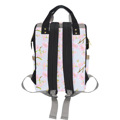 Pink Cherry Blossom Sakura Diaper Bag Backpack