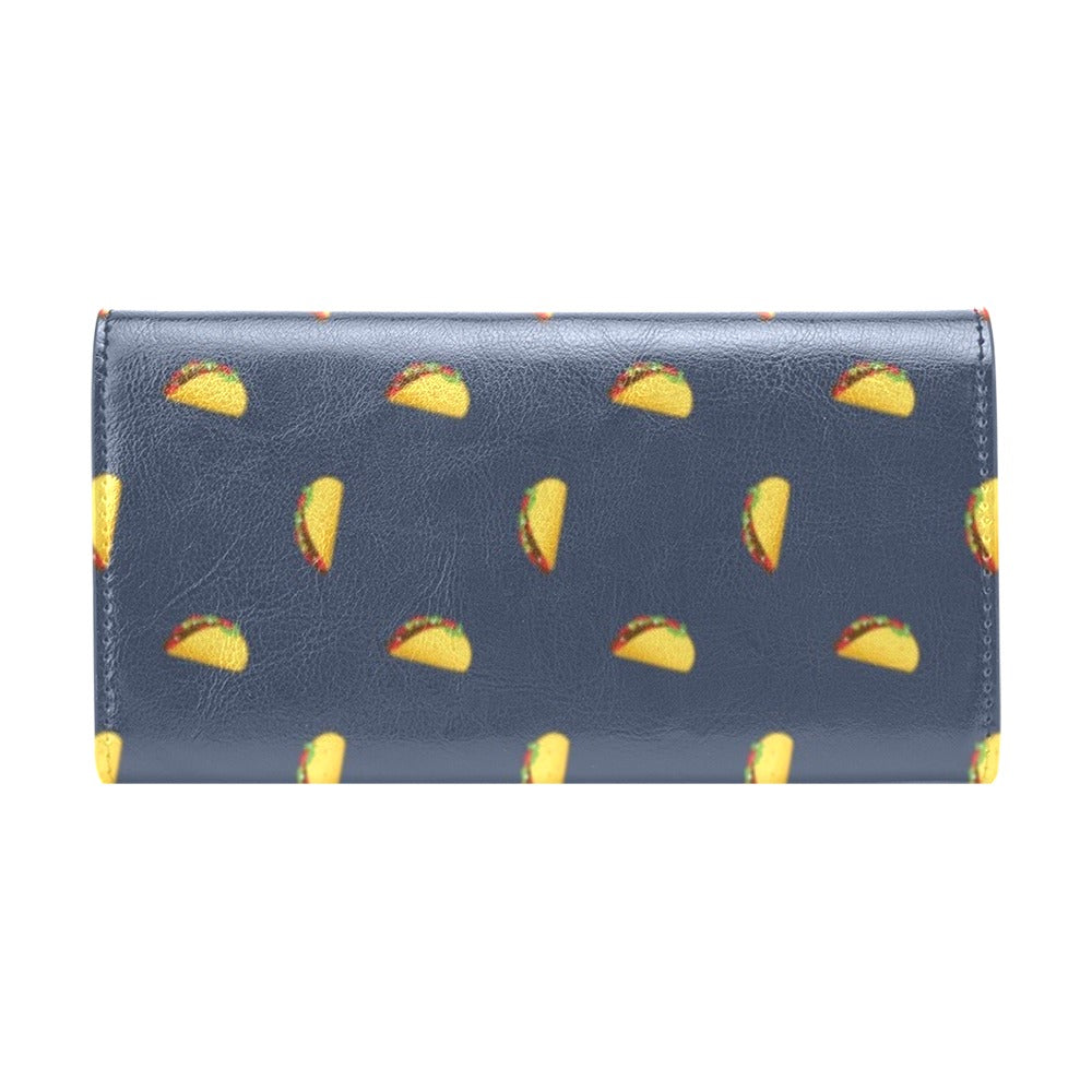 Taco Print Design LKS305 Women's Trifold Wallet