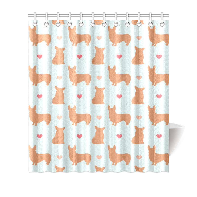 Pembroke Welsh Corgis Pattern Print Design A01 Shower Curtain