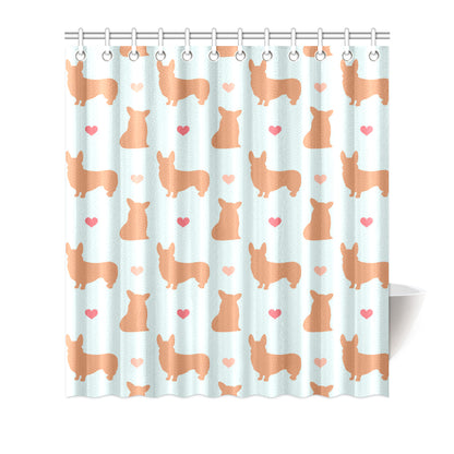 Pembroke Welsh Corgis Pattern Print Design A01 Shower Curtain