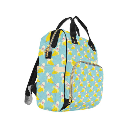 Banana Pattern Print Design BA07 Diaper Bag Backpack