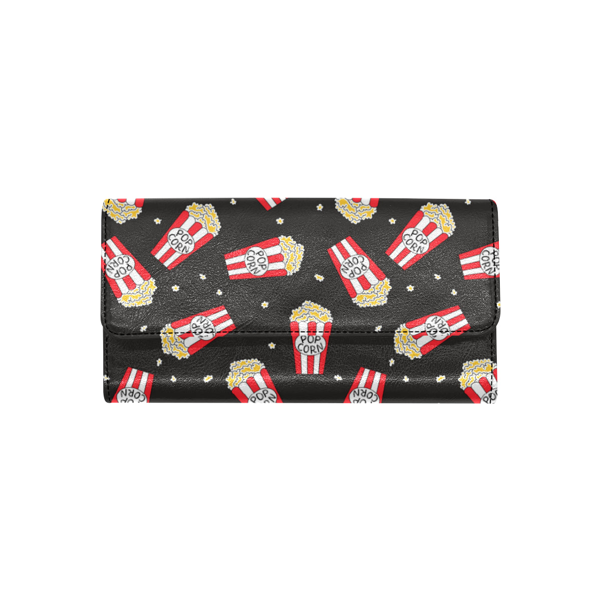 Popcorn Pattern Print Design A01 Women's Trifold Wallet